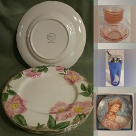 MaxSold Auction: This online auction features framed art with COA, Irish pottery, Franciscan desert rose dishware, depression glassware, lamps, home decor, vintage cameras, Hot Wheels, books, scrapbook making supplies, linens, oak tables, storage shelving, power tools and much more!